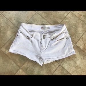 White denim shorts